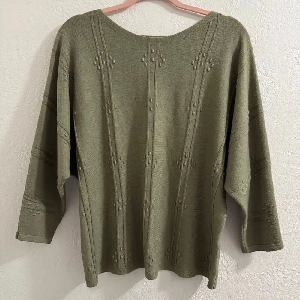 Vila Milano Green Thick Knit Slouchy Sweater L